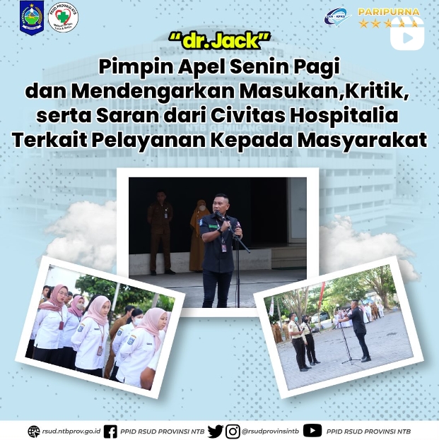 dr. Jack Pimpin Apel Senin Pagi dan Mendengarkan Masukan, Kritik, serta Saran dari Civitas Hospitalia Terkait Pelayanan Kepada Masyarakat