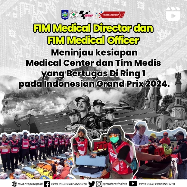 FIM Medical Director dan FIM Medical Officer Meninjau Kesiapan Medical Center dan Tim Medis yang Bertugas di Ring 1 pada Indonesian MotoGP 2024