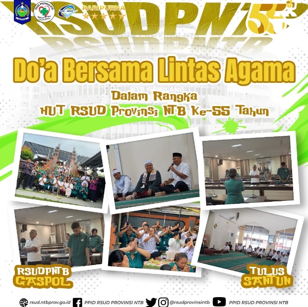 Do'a Bersama Lintas Agama dalam Rangka HUT RSUD Provinsi NTB ke-55 Tahun