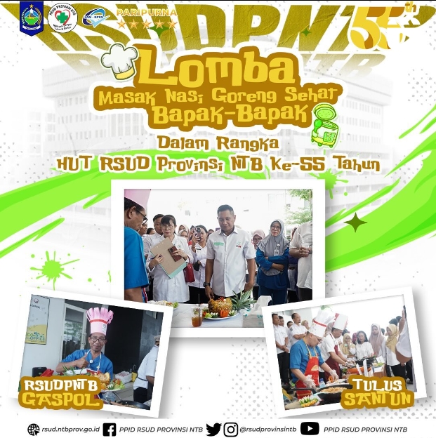 Lomba Masak Nasi Goreng Sehat Bapak-bapak dalam Rangka HUT RSUD Provinsi NTB ke-55 Tahun