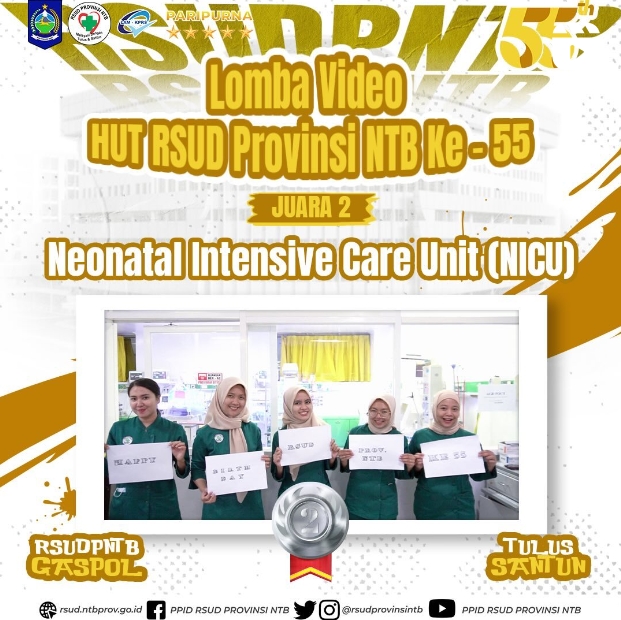 NICU Raih Juara 2 Lomba Video HUT RSUD Provinsi NTB ke-55 Tahun