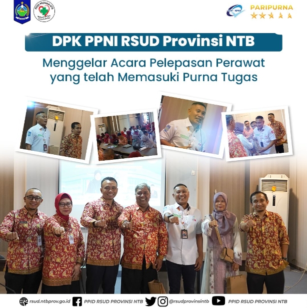 DPK PPNI RSUD Provinsi NTB Menggelar Acara Pelepasan Perawat yang Telah Memasuki Purna Tugas