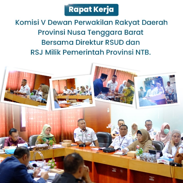 Rapat Kerja Komisi V DPRD Provinsi NTB Bersama Direktur RSUD Provinsi NTB dan RSJ Mutiara Sukma Provinsi NTB