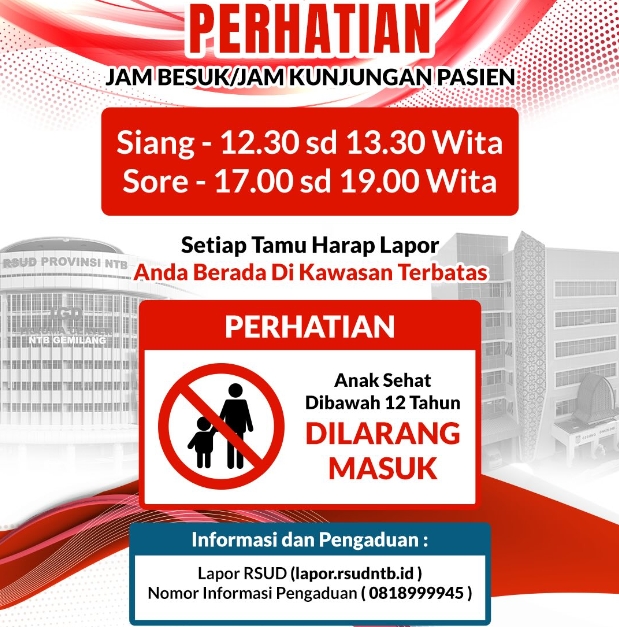 Jadwal Kunjungan Pasien RSUD Provinsi NTB