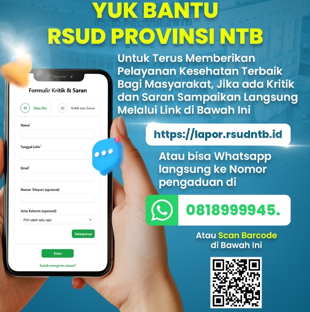 Yuk, Bantu RSUD Provinsi NTB Memberikan Pelayanan Kesehatan Terbaik