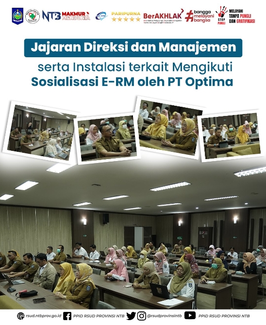 Jajaran Direksi dan Manajemen serta Instalasi Terkait Mengikuti Sosialisasi E-RM oleh PT. Optima
